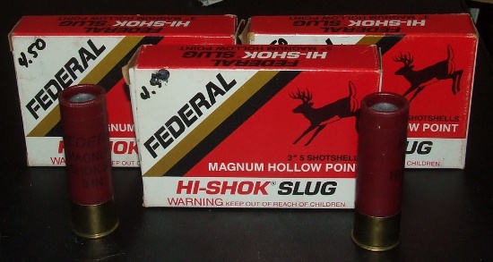 3 - 5 Round Federal 12 ga Magnum Slugs