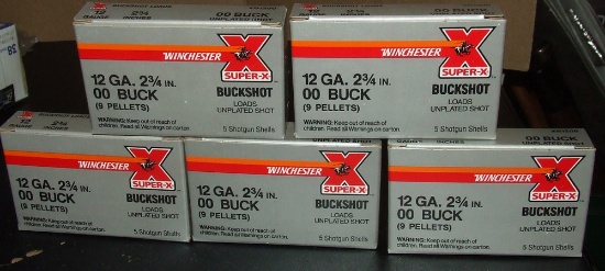 5 - 5 Round Winchester 12 ga Buck
