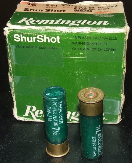 25 Rounds Remington Shur Shot 16 ga