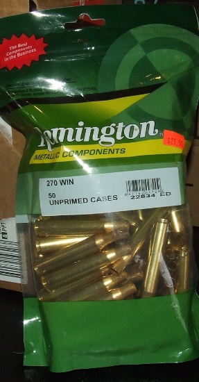 50 Pieces Remington 270 Winchester Brass