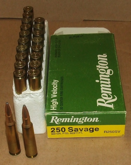 5 Rounds Remington 250 Savage & Brass
