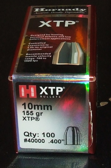 100 Hornady XTP 10 mm Bullets