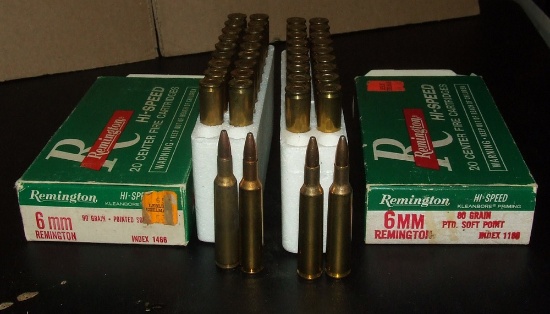 30 Rounds Remington 6mm Rem & Brass