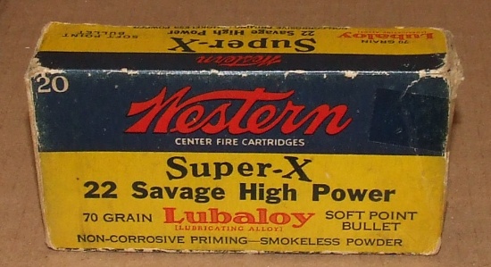 Old Western 22 Savage High Power Box
