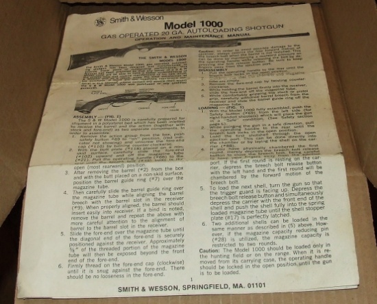 S&W Model 1000 Operation & Maintenance Manual