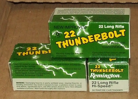 3 - 50 Rounds Rem 22 Thunderbolt