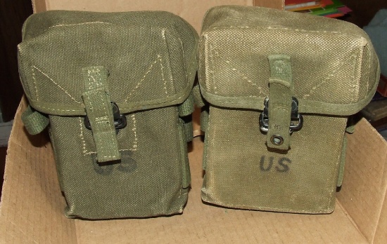 Two original US M14 Mag Pouches.