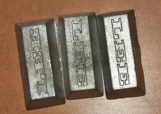 3 One1 Pound Blocks of Lead