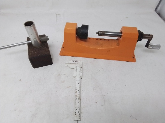 Homemade powder trickler, Lyman case Trimmer & set of calipers