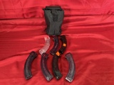 7- 25 rnd Banana clips with pouch