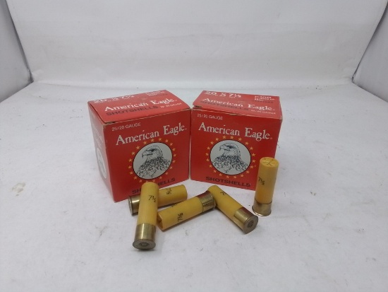 2 Boxes American Eagle 20ga 2 3/4" 7 1/2 shot