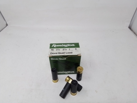Box Remington Dove & Quail 16ga 8 shot