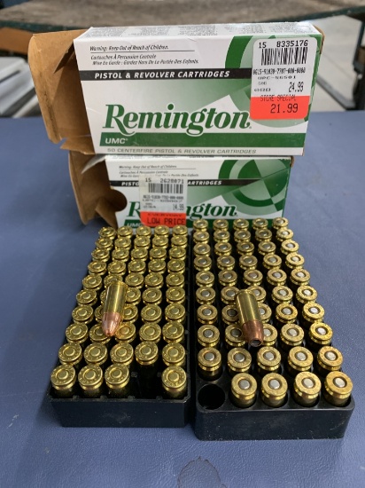 100 RDS (2-50 Boxes) Remington UMC 9mm Luger 115 gr FMJ & JHP