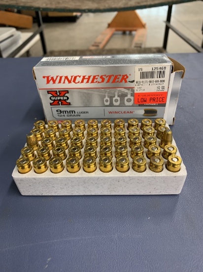 50 RDS Winchester Super X 9mm Luger 124 gr Winclean