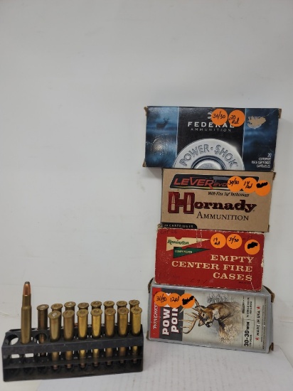 81 rnds assorted 30-30 (some are possible reloads)