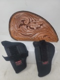 3- Gun Holsters (leather needs zipper repair )
