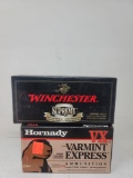39 rnds 220 Swift (1 box Hornady 50gr & 1 box Winchester 40gr)