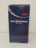 500 count CCI Magnum Small Pistol Primers  No. 550