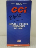 600 count CCI Small Pistol Primers No. 500