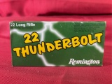 10-50 RD Boxes Remington High Velocity 22 Thunderbolt LR 40 gr Round Nose in Case Box
