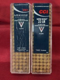2-100 RD Cases CCI MINI-MAG 22 LR HP 40 gr Copper-Plated Round Nose High Velocity