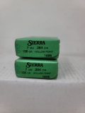 2-100 pc box Sierra 7mm .284, 100 gr hollow Point