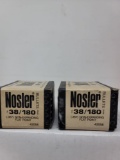 2-100 ct bx Nosler 38cal/180( .357) non expanding flat point
