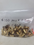 100 cnt New R.P. Brass 45 ACP