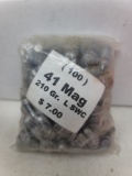 100pcs 41 mag 210gr LSWC