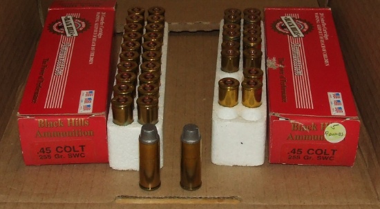 25 Rounds Black Hills 45 Colt