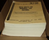 TM 9-500 Data Sheets for Ordnance Type Materiel