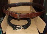 2 Size 38 Leather Belts, Sling, Holster Belt & Snaps