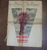 Original Victory Europe Newspaper