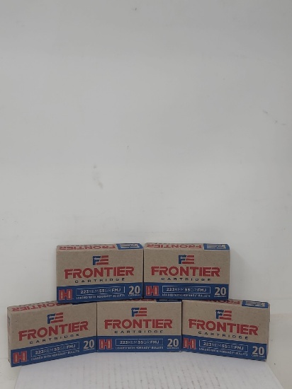 5-20 rnd box Hornady Frontier 223 55gr