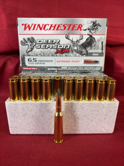 3-20 RD Boxes Winchester 6.5 Creedmoor Deer Season XP 125 gr
