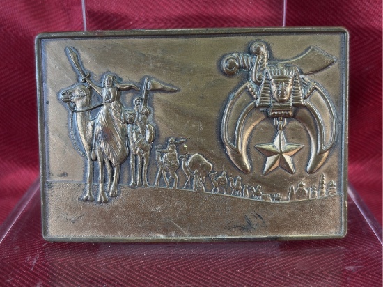 Klitzner Brass Shriners Belt Buckle