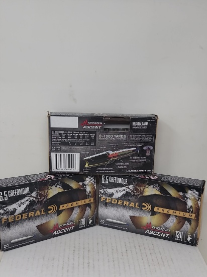 3-20 rnd box Federal 6.5 Creedmor