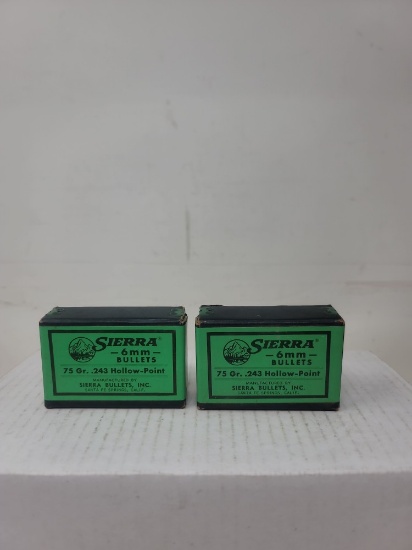 Sierra 75gr HP 243 bullets