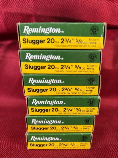 6-5 RD/Shells 20 Ga Remington Slugger 2 3/4” 5/8 oz HPRS