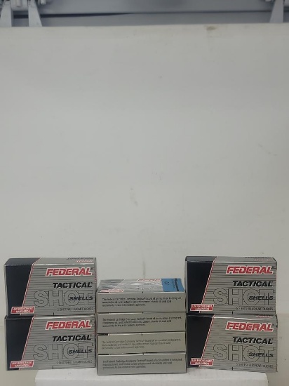 8 Boxes Federal  Tactical  Shot Shells 12 GA. 2¾" 9 Pellets Per Box