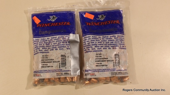 2-100 pcs 38/357 JHP bullets