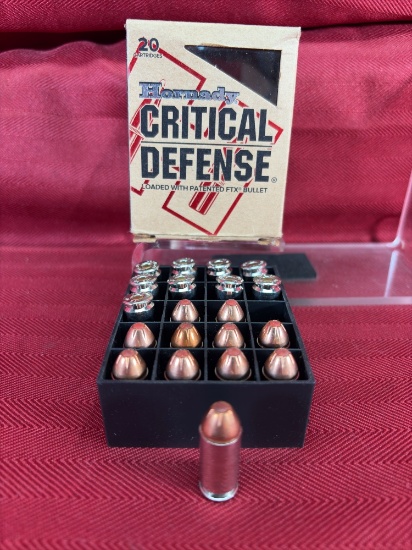 20 RDS Hornady Critical Defense 40 S&W 165 gr FTX