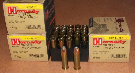 75 Rounds Hornady 38 Special JHP