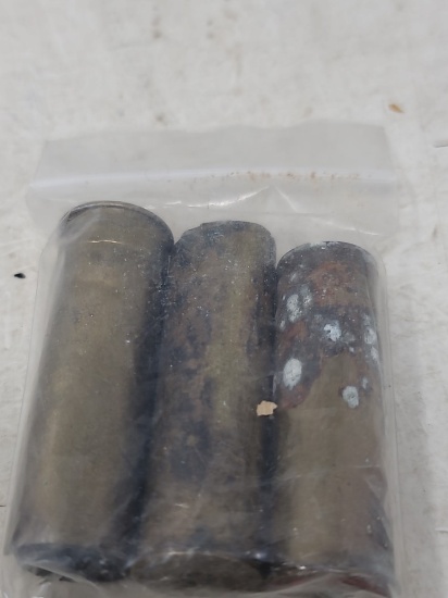 3 brass 12ga casings