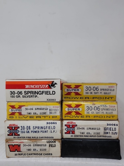 100 Live +59 Spent  Western 30-06 Reloads.