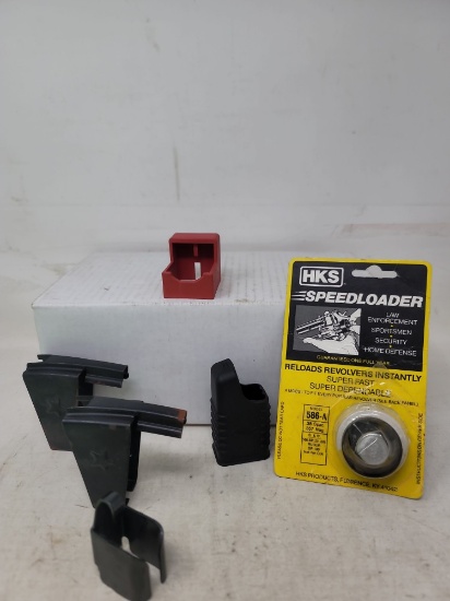 bag lot ez loaders 938 spl, ak 47, 45 & 9mm