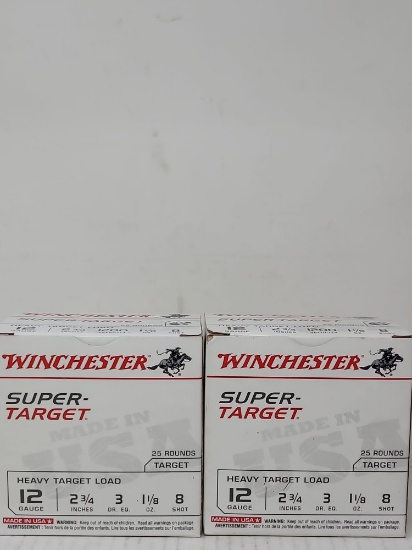 2- 25 Rounds Winchester 12 GA  Super Target