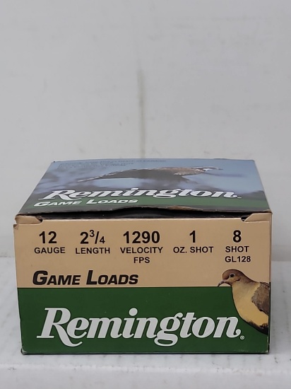 25 Rounds  Remington 12 GA  Game Loads