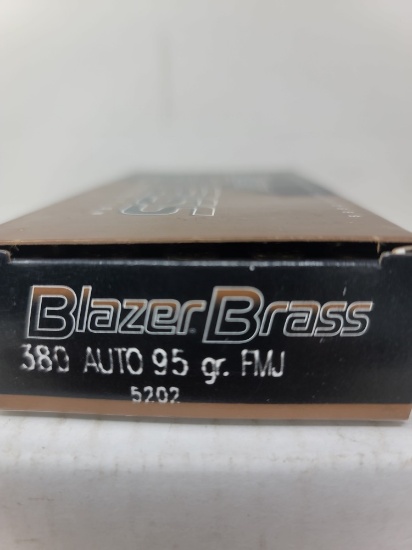 50 Rnd Blazer Brass 380 Auto 95 Gr FMJ