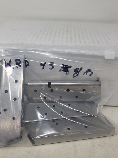 4-8 rnd Stainless KRD 45acp magazines